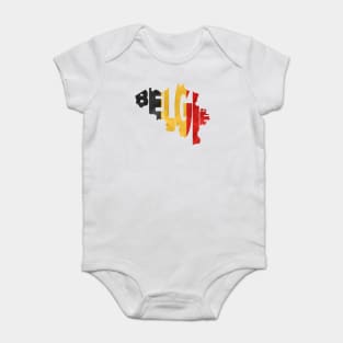 Belgium Typo Map Baby Bodysuit